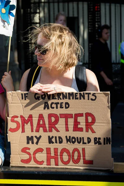 Manifestants du changement climatique à Londres — Photo