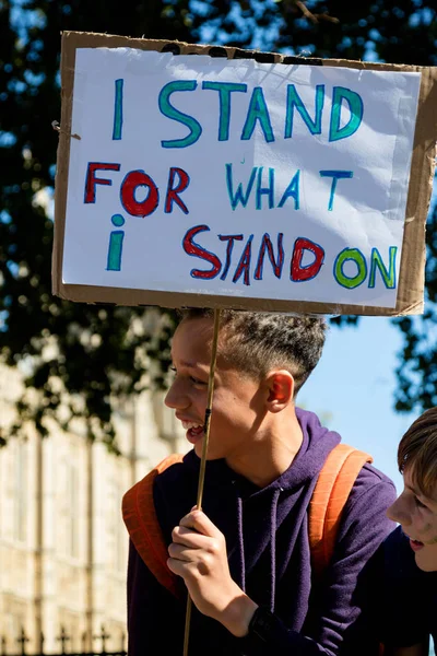 Londra'da iklim değişikliği protestocular — Stok fotoğraf