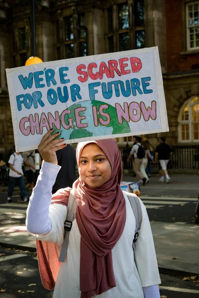 Londra'da iklim değişikliği protestocular — Stok fotoğraf