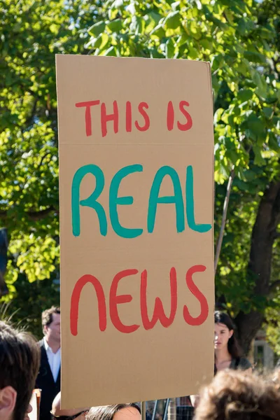 Klimaatverandering demonstranten in Londen — Stockfoto