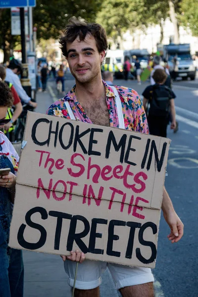 Οι διαδηλωτές της κλιματικής αλλαγής στο Λονδίνο — Φωτογραφία Αρχείου