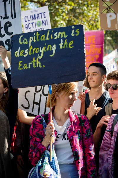 Protestujących zmian klimatycznych w Londynie — Zdjęcie stockowe