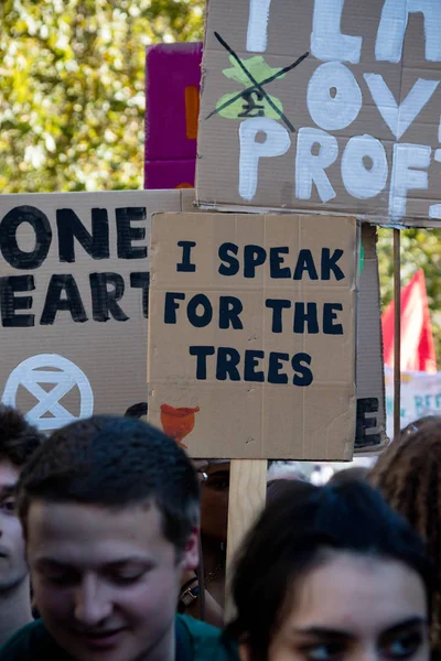 Klimaatverandering demonstranten in Londen — Stockfoto