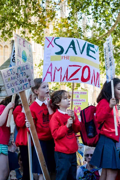 Manifestantes del cambio climático en Londres —  Fotos de Stock