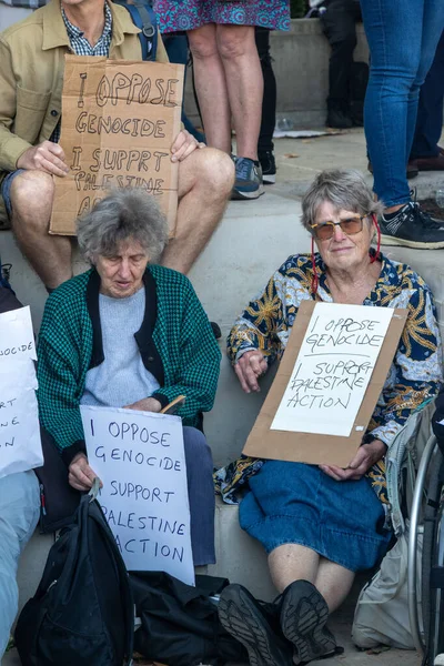Londra, Birleşik Krallık, 6 Eylül 2025 - Parilament Meydanı 'ndaki Pro Filistin Protestocuları 