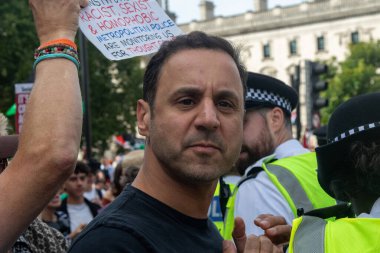 Londra, Birleşik Krallık, 6 Eylül 2025 Parlamento Meydanı 'nda Filistin yanlısı Protestocular