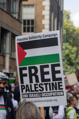 Londra, Birleşik Krallık, 6 Eylül 2025 - Filistin Ulusal Yürüyüşü, 