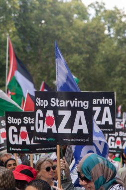 Londra, Birleşik Krallık, 6 Eylül 2025 - Filistin Ulusal Yürüyüşü, 