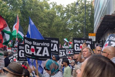 Londra, Birleşik Krallık, 6 Eylül 2025 - Filistin Ulusal Yürüyüşü, 