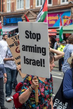Londra, Birleşik Krallık, 6 Eylül 2025 - Filistin Ulusal Yürüyüşü, İsrail 'i silahlandırmayı bırakın