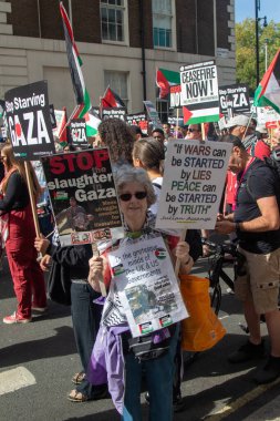 Londra, Birleşik Krallık, 6 Eylül 2025 - Filistin Ulusal Yürüyüşü