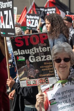 Londra, Birleşik Krallık, 6 Eylül 2025 - Filistin Ulusal Yürüyüşü