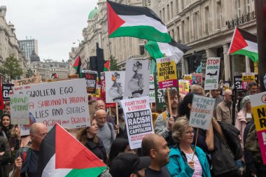 Londra, Birleşik Krallık, 17 Eylül 2025: Londra 'daki Stop Trump Koalisyonu Yürüyüşü.