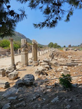 Ancient Ephesus, ruins in Turkey, ruins of the Ancient Roman and Ancient Greek empires, Selcuk, Izmir province High quality photo