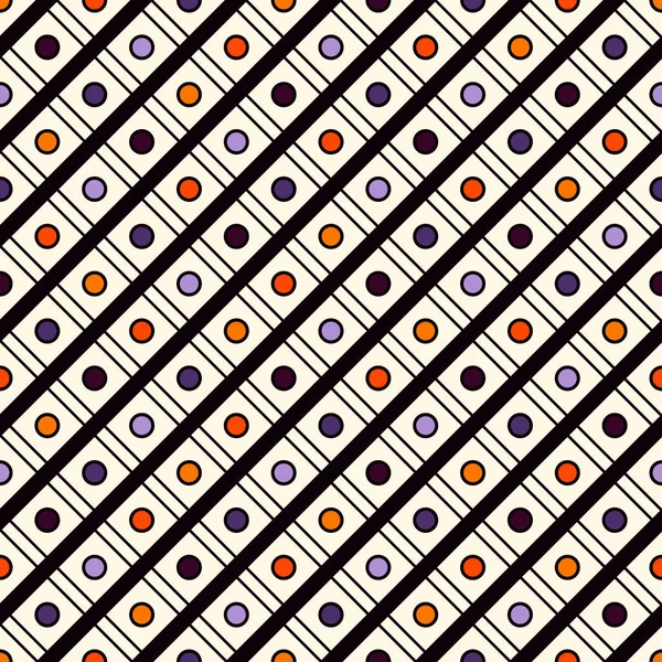 Диагональ клетчатый бесшовный узор в Хэллоуин традиционных цветов. Повторяющиеся маленькие точки абстрактный фон . — стоковый вектор