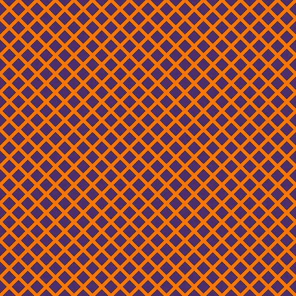 Modèle sans couture dans les couleurs traditionnelles Halloween. Carrés répétés et losanges fond abstrait ornemental lumineux . — Image vectorielle