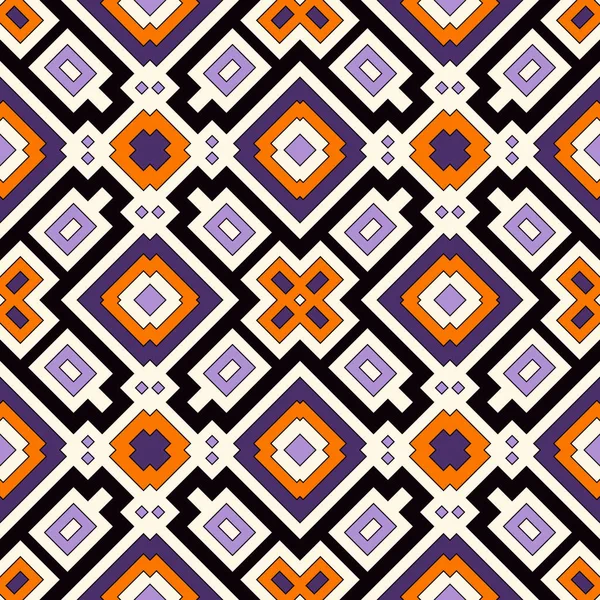 할로윈 전통적인 색상의 원활한 패턴. 밝은 민족 추상적 배경. — 스톡 벡터