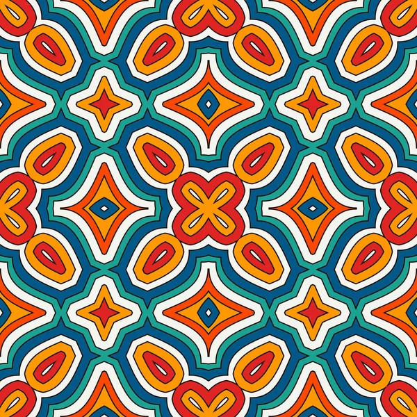 Ethnische nahtlose Muster mit floralem Motiv. Vintage helle abstrakte Hintergrund. Stammesornament. eklektisches digitales Papier — Stockvektor