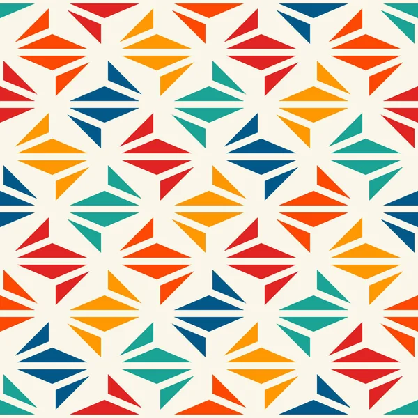 Estampado geométrico moderno. Fondo abstracto contemporáneo con triángulos repetidos. Patrón sin costuras con formas de origami — Vector de stock