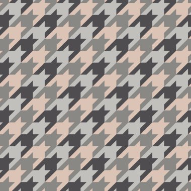 Houndstooth süsleme ile kesintisiz yüzey deseni. Klasik moda kumaş baskı. Geometrik arka plan kontrol.