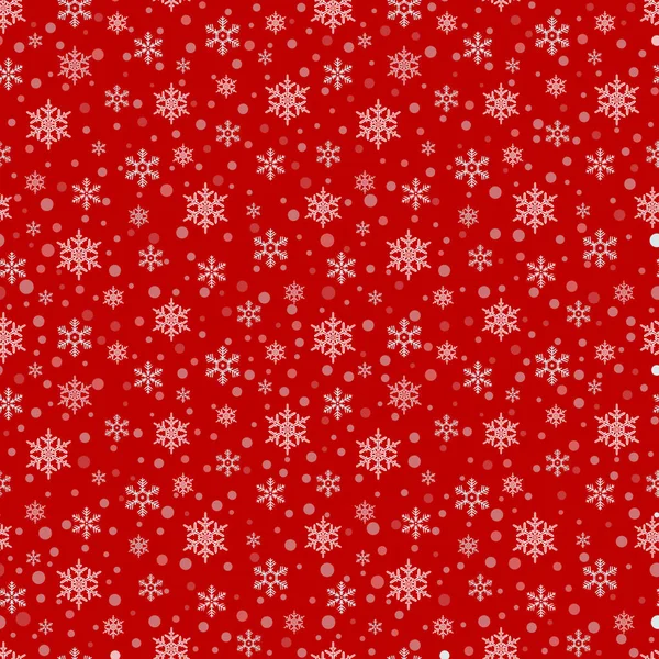 Nahtloses Muster mit Schneeflocke. Wintersaison Hintergrund mit Schneefall. Weihnachten und Neujahr Urlaub ausdrucken — Stockvektor