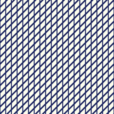 Simetrik geometrik süsleme ile dikişsiz desen. Deniz mavi çizgili ızgara soyut tekrarlanan duvar kağıdı.