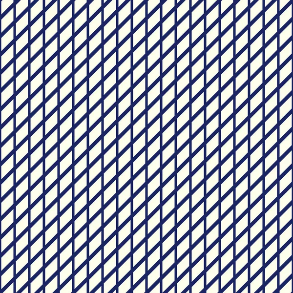 Patrón sin costura con adorno geométrico simétrico. Papel pintado repetido abstracto de rejilla rayada azul náutico . — Archivo Imágenes Vectoriales