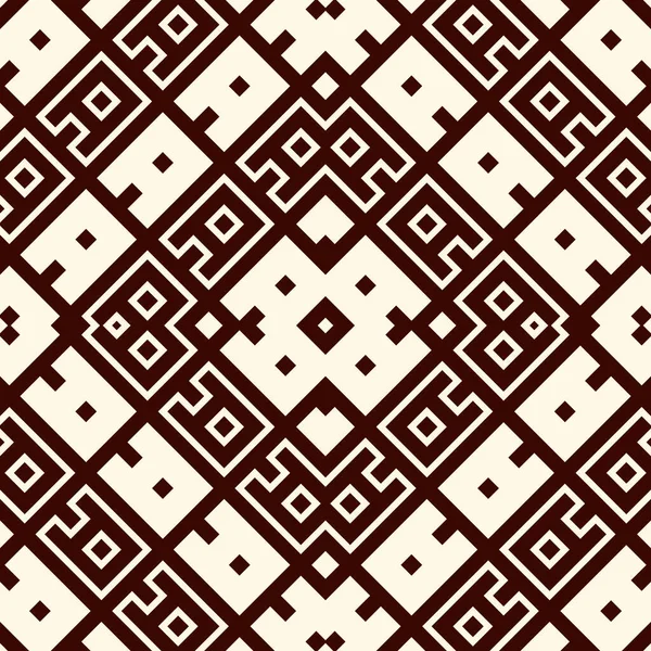 民族飾りとのシームレスなパターン デザイン。刺繍モチーフ。古代の装飾用壁紙。繰り返される幾何学的形態. — ストックベクタ