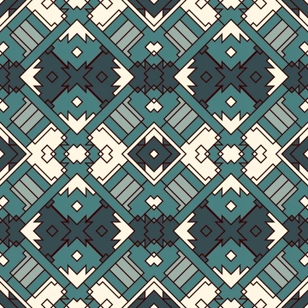 Etnische stijl naadloze patroon met geometrische figuren. Inheemse Amerikanen sier abstracte achtergrond. Tribal motief. — Stockvector
