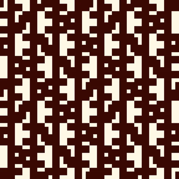 Upprepade kreativa pussel mosaik. Geometriska sömlösa mönsterdesign. Pixel konst ytstruktur. Modern kamouflage — Stock vektor