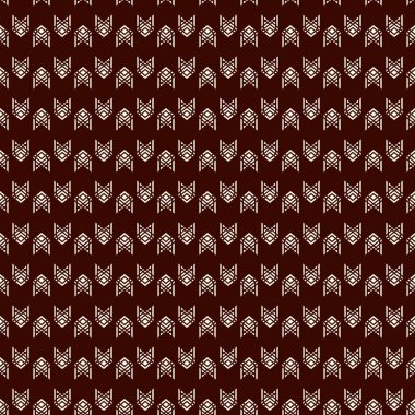 Ok dönüş ile seamless modeli. Tekrarlanan köşeli çift ayraç duvar kağıdı. Aşiret ve etnik motif. Yerli Amerikalılar süsleme