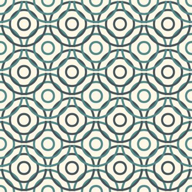Pastel renkler, üst üste binen dairelerle kusursuz desen. Yuvarlak halkalar zincir motifi. Geometrik soyut arkaplan