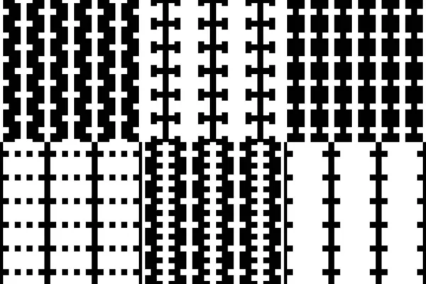 Cijfers Cheques Pleinen Naadloze Patronen Collectie Geometrische Etnische Ornamenten Ingesteld — Stockvector