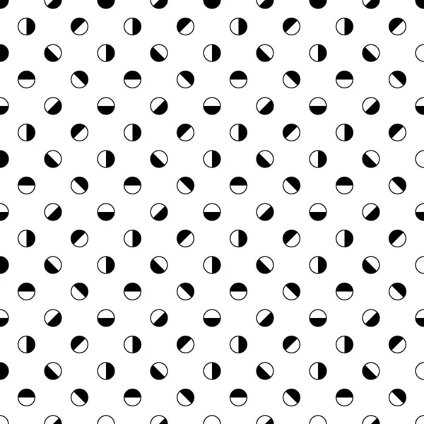 円のパターン 円形の数字シームレスな装飾 背景にはない ドットモチーフ 円は背景を形作る 点在する壁紙 デジタルペーパー 抽象イメージ テキスタイルプリント ウェブデザイン — ストックベクタ
