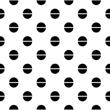 Yarım daire, kusursuz bir süs. Bozuk daireler motifi. Nokta deseni. Dairesel figürler. Yuvarlak arka plan. Noktalı duvar kağıdı. Vektör görüntüsü. Dijital kağıt, tekstil baskısı. Çember biçimleri soyut.