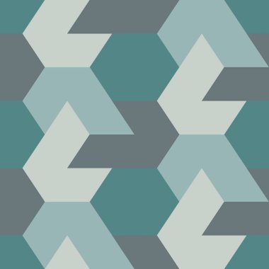 Çağdaş geometrik desen. Bulmaca süsü. Birbirine kenetlenmiş sayılar. Modern mozaik arka plan. Kusursuz yüzey soyut tasarımı. Geo duvar kağıdı. Dijital kağıt, tekstil baskısı. Vektör sanatı