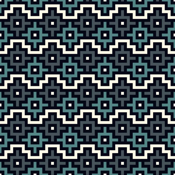 Chakana Inca Kreuzt Nahtlose Muster Ethnische Stickerei Oberflächendruck Uraltes Amerikanisches — Stockvektor