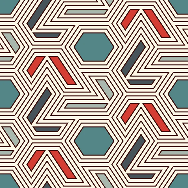 Zeitgenössische Geometrische Muster Geo Ornament Wiederholte Zahlen Moderner Hintergrund Nahtlose — Stockvektor
