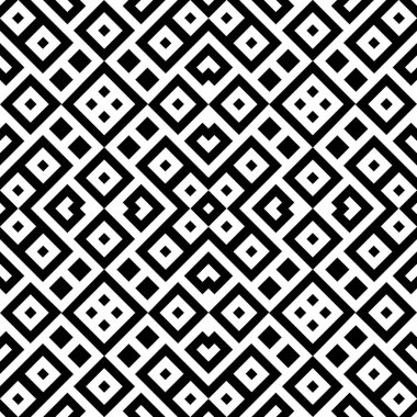 Etnik süslemelerle kusursuz desen. İşlemeli arka plan. Kabile duvar kâğıdı. Etnik halk imajı. Kabile motifi. Antik mozaik. Dijital kağıt, web tasarımı, tekstil baskısı, fon. Vektör sanatı.