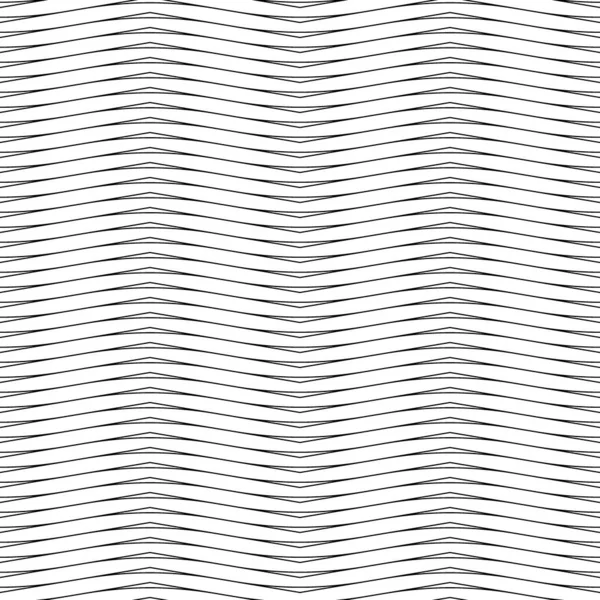 Linee Zig Zag Nere Strisce Ondulate Design Senza Cuciture Del — Vettoriale Stock