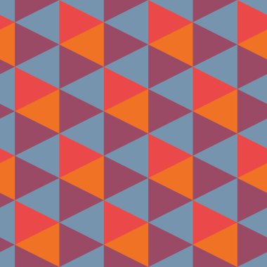 Çağdaş geometrik desen. Tekrarlanan üçgen süslemesi. Modern soyut arka plan. Kusursuz yüzey tasarımı. Basit bir duvar kağıdı. Dijital kağıt, tekstil baskısı. Vektör sanatı