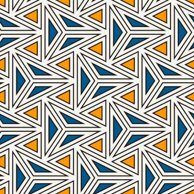 Çağdaş geometrik desen. Tekrarlanan üçgenler, çizgiler. Art deco tarzı süs. Modern jeo soyut arkaplan. Doğrusal, pürüzsüz yüzey tasarımı. Grid dijital kağıt, tekstil baskısı. Vektör duvar kağıdı