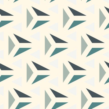 Çağdaş geometrik desen. Tekrarlanan üçgen motifi. Kusursuz yüzey tasarımı. Modern jeo soyut arkaplan. Minimalist duvar kağıdı. Basit süslemeli dijital kağıt, tekstil baskısı. Vektör sanatı