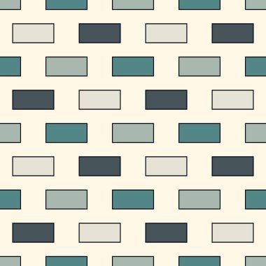 Çağdaş geometrik desen. Tekrarlanan dikdörtgen motifi. Basit bir minimalist süs. Modern soyut arka plan. Kusursuz yüzey tasarımı. Geo duvar kağıdı. Dijital kağıt, tekstil baskısı. Vektör sanatı