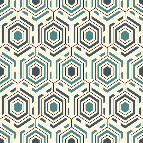 Zeitgenössisches Wabenmuster Wiederholte Sechsecke Ornament Moderner Mosaikhintergrund Nahtlose Oberflächenabstrakte Gestaltung — Stockvektor