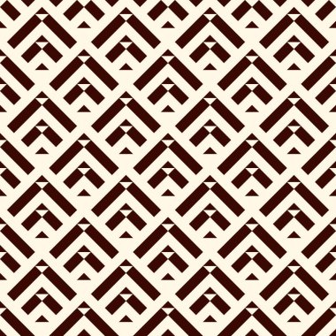 Oklar, pullar, pürüzsüz desen. Etnik, kabile baskısı. Squama, semboller. Tekrarlanan ok başı, üçgen şekilli arka plan. Amerikan yerlilerinin dekoratif duvar kağıtları. Vektör soyut dijital kağıt