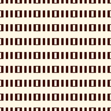 Geometrik dikişsiz desen. Asgari tarz arka plan. Modüler ızgara baskısı. Düz çizgi, çizgi, çizgi, çizgi, dikdörtgen, süs. Çağdaş basit coğrafi duvar kağıdı. Modern soyut vektör tasarımı