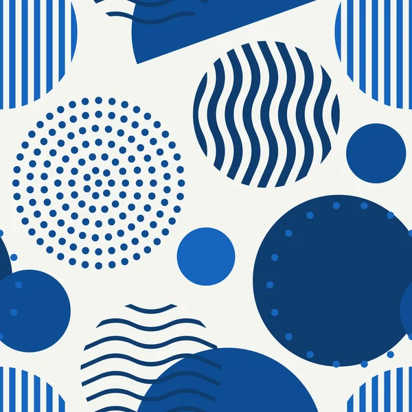 Cercle Pois Rayure Motif Sans Couture Texture Mixte Irrégulière Formes — Image vectorielle