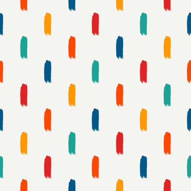 Boya fırçası pürüzsüz bir desen oluşturur. Freehand grunge tasarım arka planı. Çizgi motifi modern minimal süs. Moda el çizimi geometrik baskı. Sanatsal el, soyut vektör duvar kağıdı çizmiş