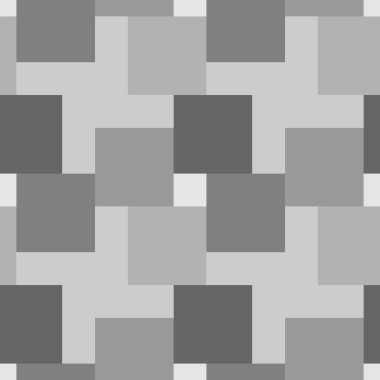 Beyaz arka planda tekrarlanan gri şekiller. Duvar kağıdını bloklar. Çokgenli kusursuz yüzey dizaynı. Mozaik fayans motifi. Sayfa dolguları için dijital kağıt, web tasarımı. Parke vektörü